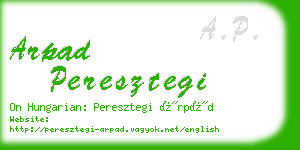 arpad peresztegi business card